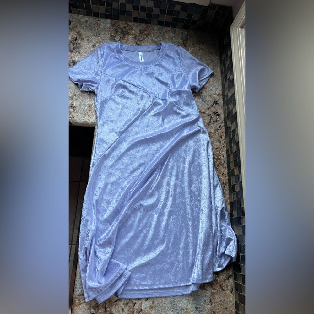 Lavender velvet dress